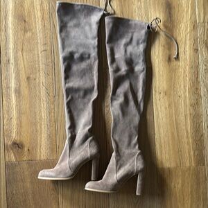 Stuart Weitzman Highland Boots in Taupe